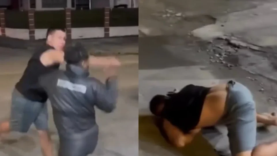 Veja o vídeo: Motoboy e morador saem na porrada após discussão por entrega