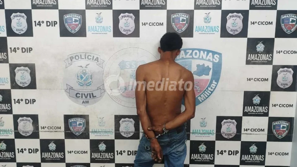 Foragido da Justiça é preso após atear fogo em patrimônio público na Rotatória do Coroado