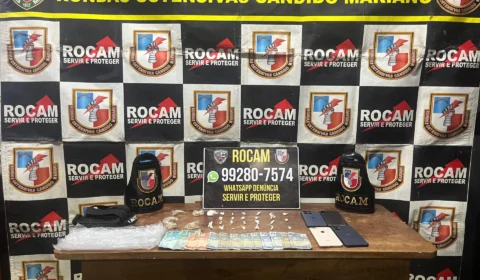 ROCAM prende três suspeitos e apreende drogas, dinheiro e celulares em operação contra o tráfico no interior do Amazonas