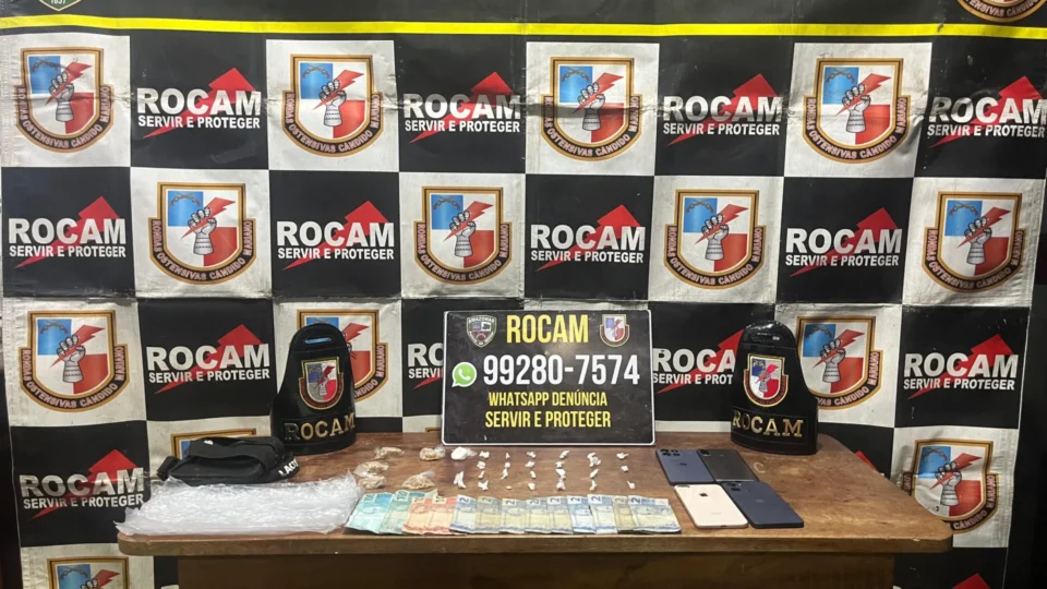 ROCAM prende três suspeitos e apreende drogas, dinheiro e celulares em operação contra o tráfico no interior do Amazonas