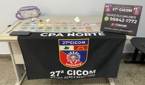 Homem é preso com cocaína, haxixe e LSD durante incursão da Polícia Militar em beco do bairro Novo Aleixo