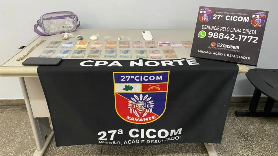 Homem é preso com cocaína, haxixe e LSD durante incursão da Polícia Militar em beco do bairro Novo Aleixo