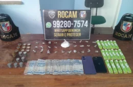 Suspeito de tráfico é preso com drogas e dinheiro durante ação da Rocam em Novo Aripuanã