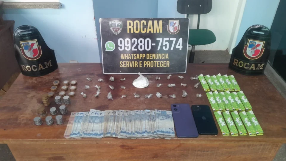 Suspeito de tráfico é preso com drogas e dinheiro durante ação da Rocam em Novo Aripuanã