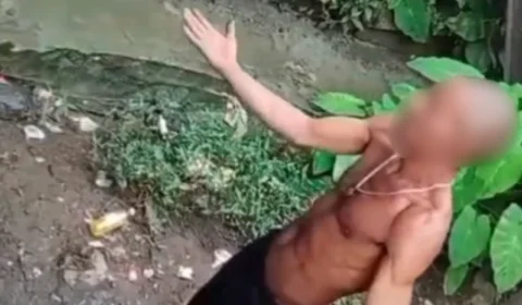 Veja: Homem é punido por facção após supostamente ameaçar trabalhadores em feira de Manaus