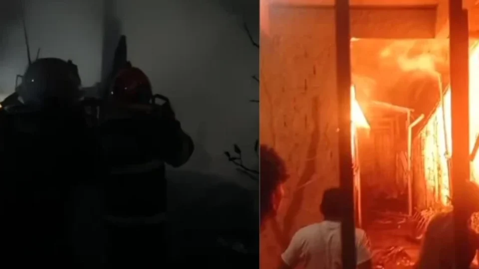 Três casas são destruídas após incêndio no bairro da Terra Firme, em Belém