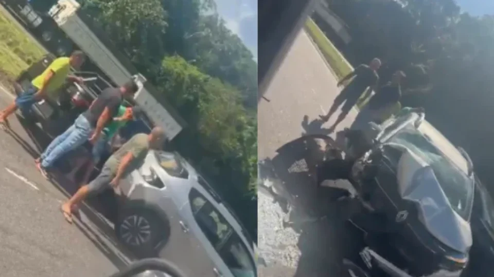 Grave acidente na BR-316, em Castanhal, deixa veículo destruído e interdita trecho da rodovia