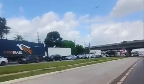 VÍDEO; BR-316 tem congestionamento na saída de Belém nesta sexta (10)
