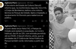 Parque da Cidade será reaberto após morte de adolescente eletrocutado em Belém