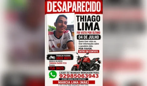 Motociclista por aplicativo desaparece após entrevista de emprego em Manaus; família busca informações há 10 dias