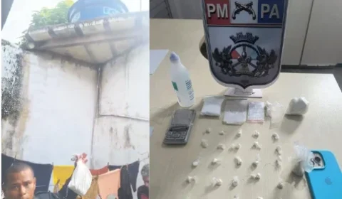 Suspeito de tráfico tenta fugir pulando quintais, se esconde em caixa d’água e acaba preso em Ananindeua