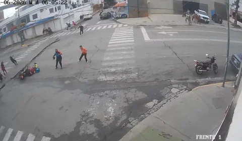 VEJA: novas imagens mostram momento em que terremotos rompem asfalto e destroem avenida na Venezuela