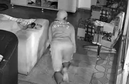 NA MADRUGADA | Vídeo mostra ladrão invadindo casa e engatinhando pela sala durante a madrugada