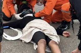 Motociclista fica ferida após colisisão com carro em cruzamento de Porto Velho