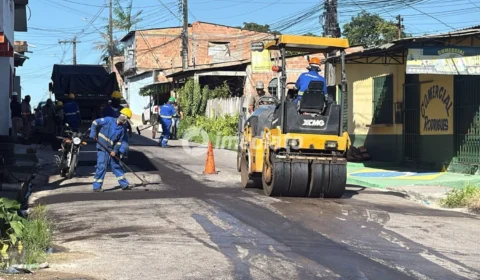 Força-tarefa de asfalto: Águas de Manaus intensifica recuperação de vias em Manaus