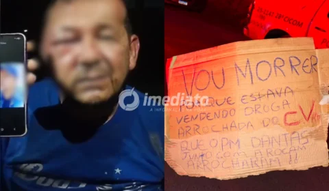 VEJA: Vídeo mostra homem sendo interrogado por “tribunal do crime” antes de ser encontrado morto com bilhete ao lado do corpo no Distrito Industrial