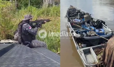VEJA VÍDEO: Lancha usada por ‘piratas de rio’ em ataque a embarcação é apreendida com munições e combustível no AM
