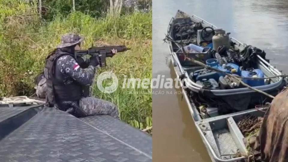 VEJA VÍDEO: Lancha usada por ‘piratas de rio’ em ataque a embarcação é apreendida com munições e combustível no AM