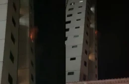 Veja vídeo: Incêndio de grandes proporções atinge apartamento em condomínio na Ponta Negra, em Manaus