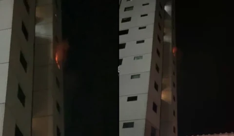 Veja vídeo: Incêndio de grandes proporções atinge apartamento em condomínio na Ponta Negra, em Manaus