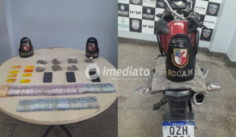 Rocam apreende drogas, cartões bancários com senhas, dinheiro e motocicleta durante patrulhamento em Manaus