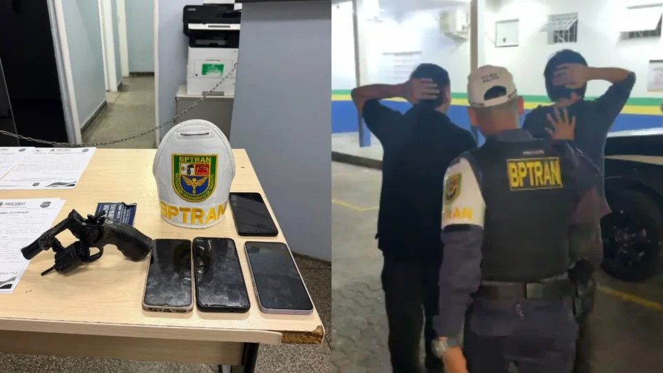 Dupla é presa com simulacro e celulares roubados após série de assaltos em bairros de Manaus