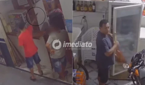VEJA VÍDEO: Câmeras flagram momento em que comerciante é baleado em bar no interior do Amazonas