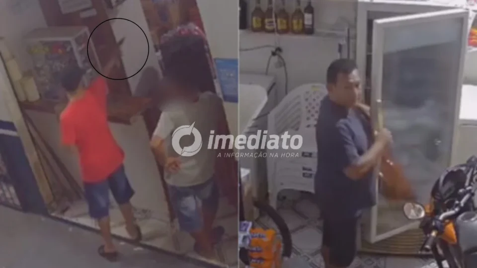 VEJA VÍDEO: Câmeras flagram momento em que comerciante é baleado em bar no interior do Amazonas