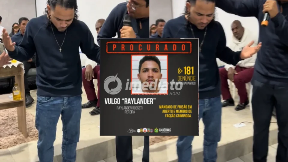 VEJA VÍDEO: Foragido do Amazonas e apontado como membro de facção de alta periculosidade é reconhecido em culto evangélico em Santa Catarina