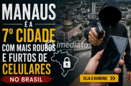 ALERTA: Manaus ocupa o 7º lugar entre as cidades com mais celulares roubados e furtados do país; veja o ranking