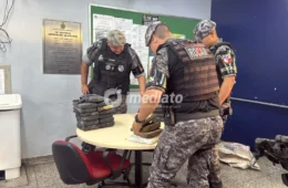 ROCAM apreende cerca de 30 tabletes de skunk escondidos em área de mata no Parque Rio Solimões, em Manaus