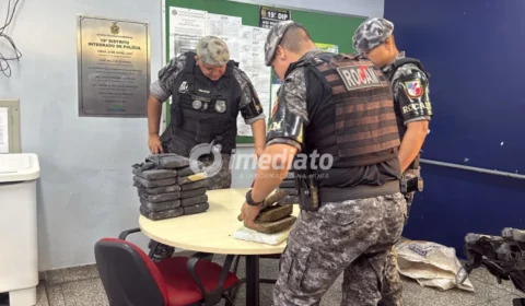 ROCAM apreende cerca de 30 tabletes de skunk escondidos em área de mata no Parque Rio Solimões, em Manaus