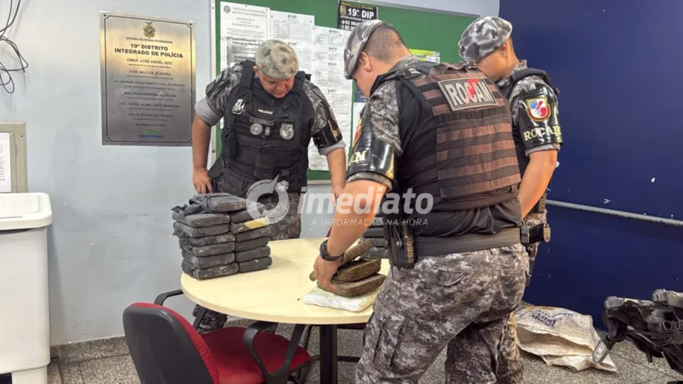 ROCAM apreende cerca de 30 tabletes de skunk escondidos em área de mata no Parque Rio Solimões, em Manaus