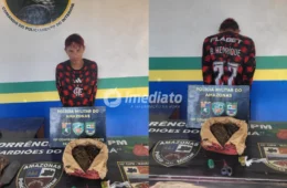 Suspeito de participar de assalto à Casa do Milho é preso com meio quilo de droga e mandado de prisão em aberto em Maués