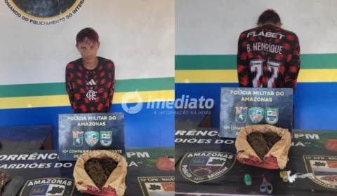 Suspeito de participar de assalto à Casa do Milho é preso com meio quilo de droga e mandado de prisão em aberto em Maués
