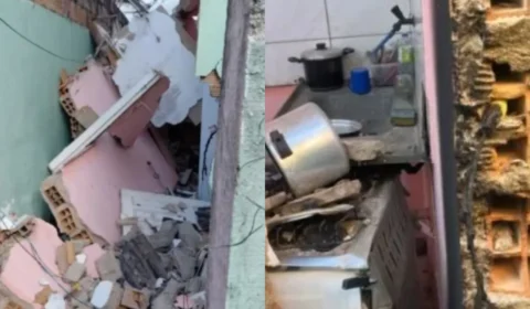 Veja: Explosão de panela de pressão destrói parte de casa e deixa idoso ferido na Bahia