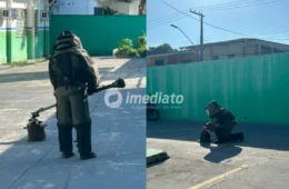 VÍDEO: Veja momento em que o Grupo Marte detona artefato explosivo em escola de Manaus
