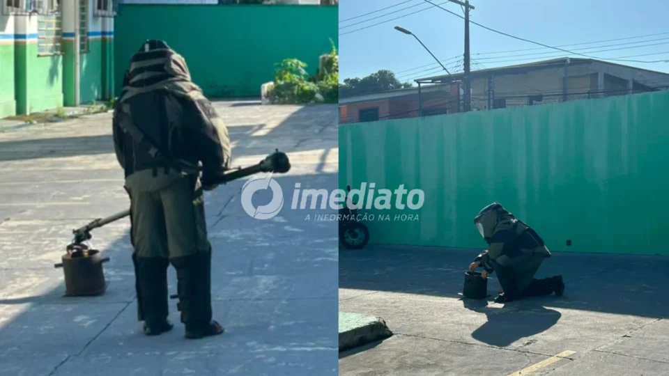 VÍDEO: Veja momento em que o Grupo Marte detona artefato explosivo em escola de Manaus