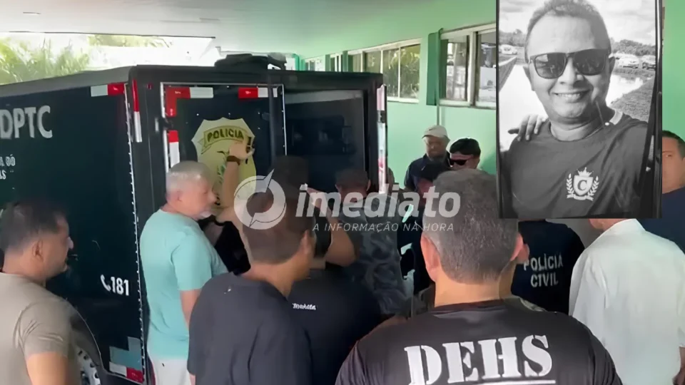 COMOÇÃO: Corpo de policial civil morto em confronto com criminosos deixa o IML de Manaus; veja vídeo