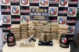 ROCAM apreende mais de 50 tabletes de skunk, arma de fogo e materiais do tráfico em residência no bairro da Paz, em Manaus