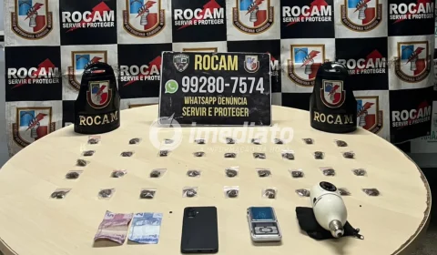 Homem tenta fugir durante abordagem e acaba preso com drogas e balança de precisão em Manaus