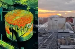 VEJA VÍDEO: Drone térmico revela rachadura e altas temperaturas em tanque que vazou estireno em empresa no Distrito Industrial de Manaus