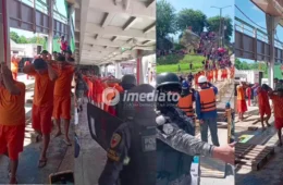 VEJA VÍDEO: Detentos de Manicoré são transferidos para Manaus em meio a protestos e comoção de familiares