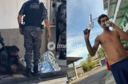 VEJA VÍDEO: Homem baleado após apontar simulacro para policiais da ROCAM possui antecedentes criminais por receptação e corrupção de menores