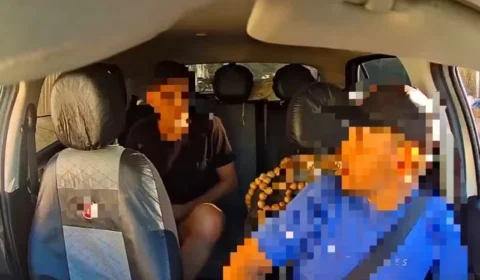 Vídeo: Motorista de aplicativo expulsa passageiro flagrado se masturbando durante corrida; suspeito é preso em flagrante