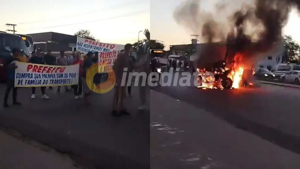 Vídeo: Greve de motoristas e cobradores dos ‘amarelinhos’ é causada por falta de repasse do benefício estudantil