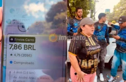 Motoristas de aplicativo manifestam contra alta da gasolina em frente à sede do Procon em Manaus