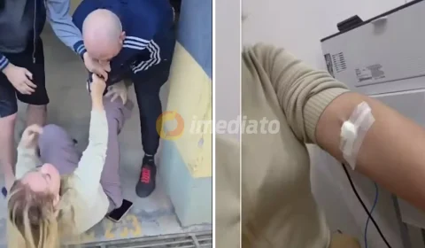 VEJA VÍDEO: Pastora bate em entregador de imóveis e aponta que a causa foi por motivação política