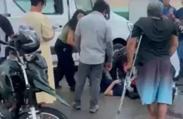 Acidente entre três motocicletas deixa feridos no Centro de Porto Velho
