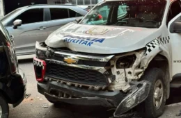 COLISÃO: Acidente envolvendo viatura da PM deixa trânsito complicado em cruzamento de Belém